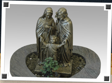 Maria and Joseph and Jesus Statue